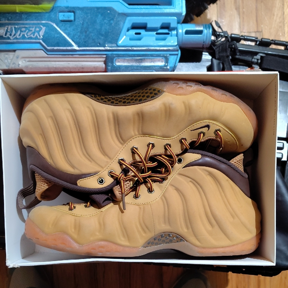 Nike Suede Butter Foamposite Sneakers 12